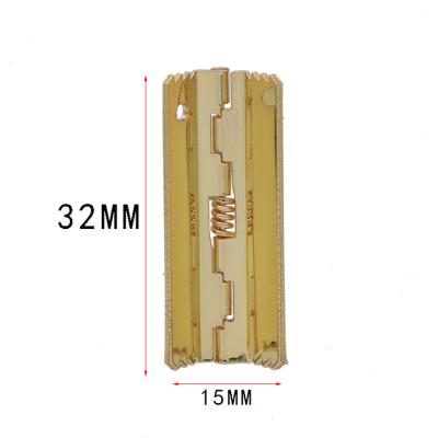 China Null Spring Mini Hinges for Wooden Jewelry Boxes 90 Degree Hinge Jewelry Box Gold Hinge with Screws for sale