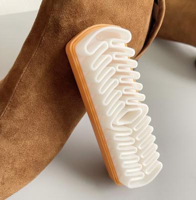 China Sustainable Beech suede rubber shoes raw rubber flipping suede matte leather shoes leather cleaning brush for sale