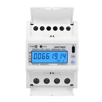 China 220V single phase electricity meter consume current kilowatt hour voltage wattmeter monitor electricity meter DDS6619-014 for sale