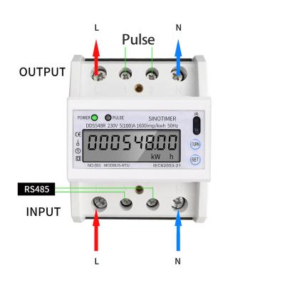 China DDS548R Thermal Meter Upgraded 5-100A 230V Multifunctional Single Phase DDS548R Tape Recording Device Electricity Meter for sale