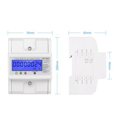 China 60A 230V Digital Power Watt Hour Meter Removable Three Phase LCD Watt-Hour Meter DDS024R for sale