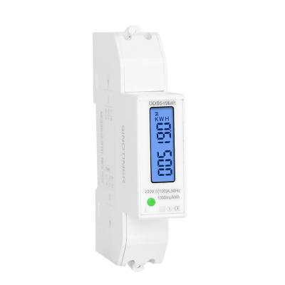 China Ammeter Power Meter LCD Backlight Display DIN Rail Watt Hour Meter AC 230V Output Multifunction Digital Voltmeter DDS519MR for sale