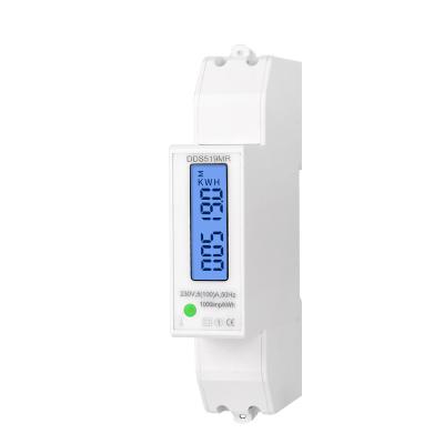 China Multifunctional Digital Voltmeter Ammeter Electricity Meter LCD Backlight Display DIN Rail Watt Hour Meter 230V DDS519MR for sale