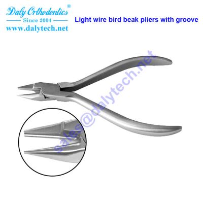 China Bird beak pliers with groove of ortho pliers from dental equipment manufacturers for sale