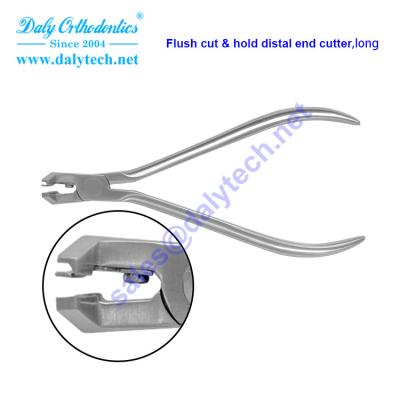 China Flush cut and safety hold distal end cutter pliers of orthodontic appliance for dental tools for sale