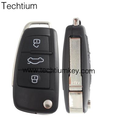 China For Audi Car Key Shell Replacement Folding Car Key Flip Remote Key For Audi A6 Q7 for sale