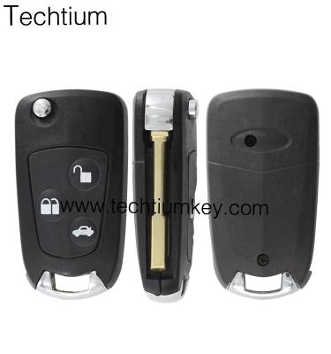 China Car Remote Key Shell 3 Button Modified Flip Remote Key Shell Folding For Ford Mondeo for sale