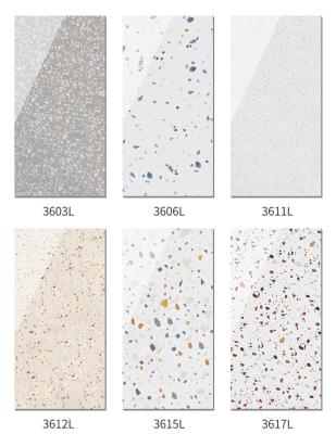 China 300x600mm Matte Glazed Finished Colorful Terrazzo Acid Resistant Multiple Colors Kitchen Bathroom Floor Tiles Toilet Balcony Green Wall Tiles for sale