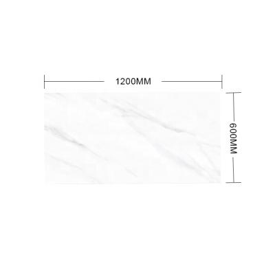 China White Ceramic Floor Tiles Acid Resistant Ceramic Gloss Floor Tiles 600X1200MM Custom Size for sale