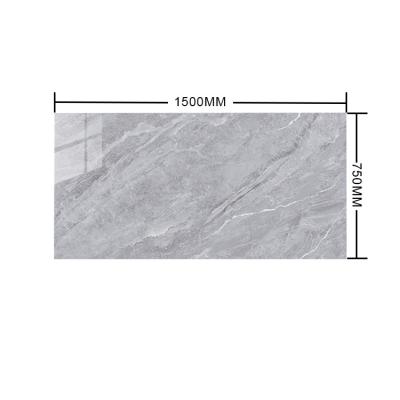 China 75*150 acid resistant beige and gray luster color porcelain matte floor tile for bathroom living room for sale