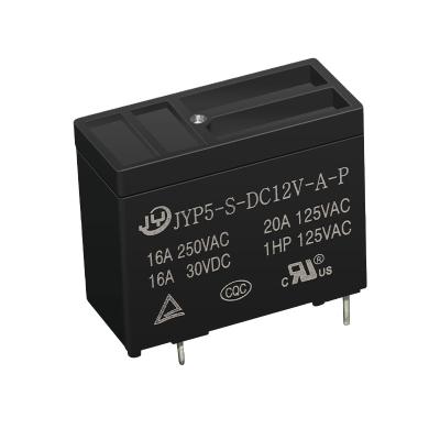 China P5 Appliances Small Sealed Relay 16A/24V Per Group Normally Open Type 4 Pin Power Relay Waterproof Relay for sale