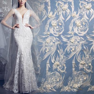 China MX489 2021 Hot Sale Chemical Polyester Sustainable Latest Sequin Tulle Lace Up Wedding Net Fabric Flower Embroidered Fabric For Women Clothes for sale