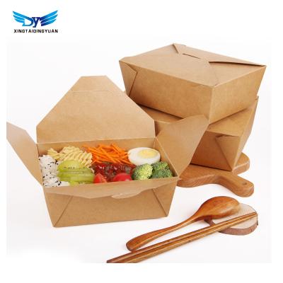 China China Free Sample Brown Kraft Paper Food Delivery Disposable Actory Packaging Box for sale