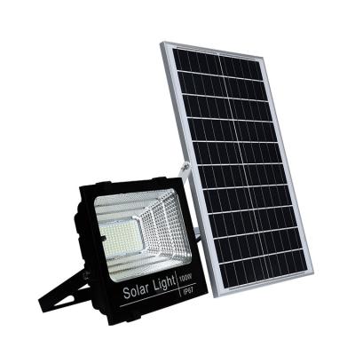 China Garden Energy Saving Aluminum Outdoor Waterproof Housing ip67 25 40 60 100 200W Solar Led Flood Light for sale