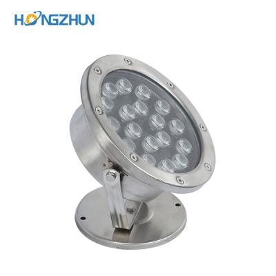 China Garden 24V Bridgelux COB ip68 outdoor waterproof stainless steel rgb 18w led underwater lamp for sale