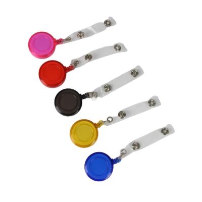 China Multicolor Retractable Reel Badge ID Badge Holder Durable Best Quality Clip for sale