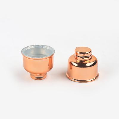 China Non Spill Free Sample Cheap 18-410 20-410 24-410 28-410 UV plated golden silver Plastic Shampoo Bottle Flip Top Cap for sale