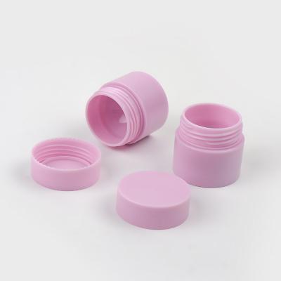 China Cosmetic Wholesale 8g 10g PP Scrub Pink Facial Cream Plastic Jar for sale