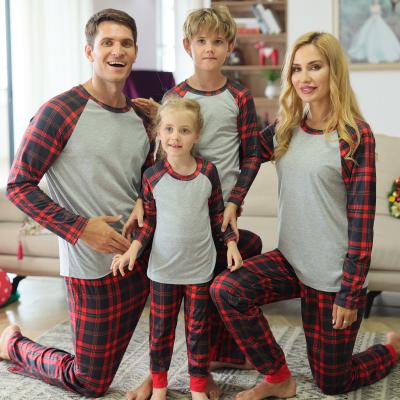 China New Style Kids QUICK DRY Checked Sleepwear Pijamas Pajamas For Family Pajamas Christmas Pajamas for sale