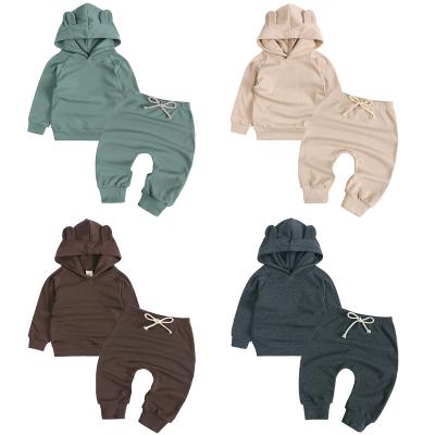 China Breathable Baby Boy Girls Hoodies Harem Pants Toddler 2 Piece Sweatsuit for sale