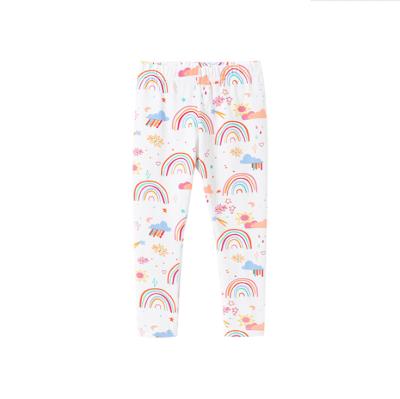 China Wholesale Breathable All Over Cartoon Rainbow On Print Plain Cotton Comfortable Soft Babies Pants for sale