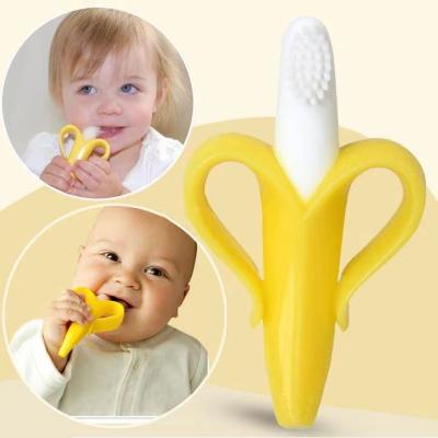 China 10000+ Electronic Component Toothbrush Ring Teethers Reusable Baby Teething Toddler Bibs Silicone Eco-friendly Banana With Cheap Price for sale