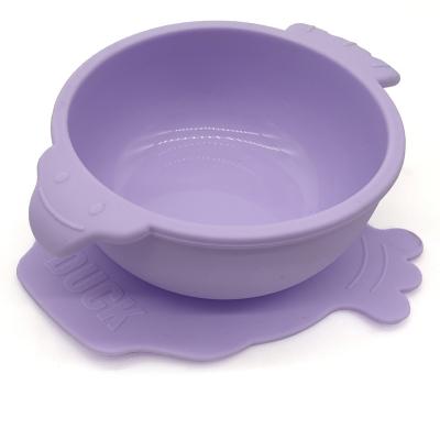 China Original New Custom BPA Free Soup Tableware Bpa Free Kids Food Dish Suction Silicone Baby Feeding Bowl for sale