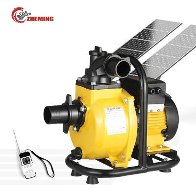 China Big Flow Land Flow Pump 24v48v72v96v110v Solar Self-priming DC Irrigation Pump Agricultural Copper Brushless High Lift Motor Pump for sale