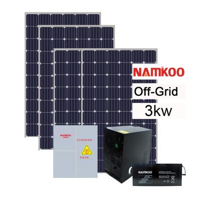 China Domestic Factory Price 3 Kw Solar Off Grid Solar Systems With Battery for sale