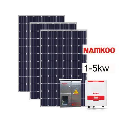 China New Home Solar System 5KW Solar Panel System For Home Power Hybrid Solar Energy Home Power System for sale