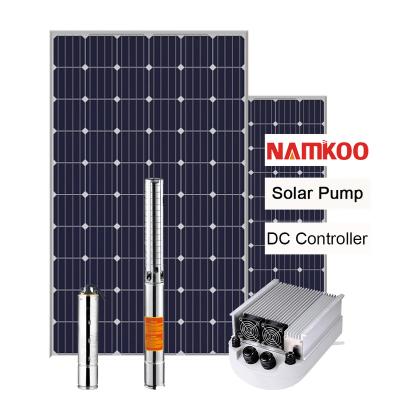 China Namkoo 3Hp Outdoor Solar Submersible Water Pump Water Pump Water Pump Vertical Solar Gasoline Price for sale