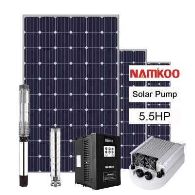 China Hot-selling Solar Water Pump Irrigation Solar Pump For Philippines AC 5.5HP Solar Water Gasoline Price for sale