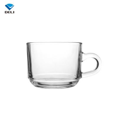 China GROCERY 7.1oz 210ml Single Viable Clear Glassware Gift Espresso Glass Reusable Coffee Mug for sale