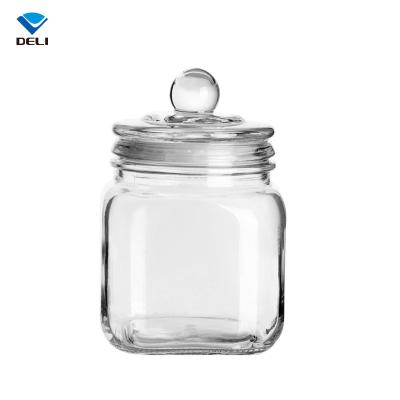 China Homemade Glass Jar Glaaware 750ml 25.36oz Kitchen Makers Spice Pickles Food Traditional Small Airtight Candy Storage for sale