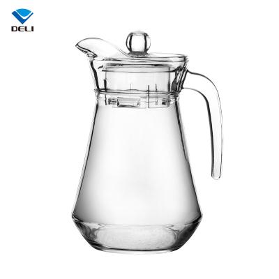 China Competitive Price GROCERY 1300ml 43.96oz Viable Royal Milk Drinking Water Glass Jug for sale