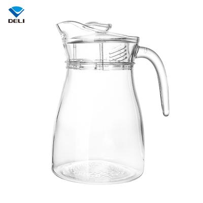 China GROCERY 1500ml 50.7oz Large Cheap Sustainable Glass Machine Made Water Jug For Home Use for sale