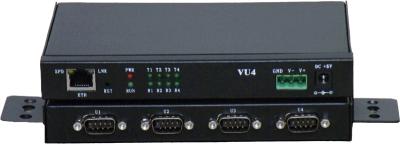 China 4 Port Serial RS232/422/485 to Ethernet Server/Com Driver,Industrial Edition VU4 for sale