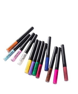 China Private Label 12 Colors Waterproof Long Lasting Liquid Eyeliner Set Waterproof Matte Eyeliner Set for sale