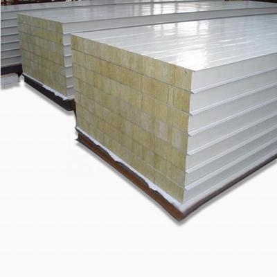 China Modern rock wool sandwich panels with flame retardant grade from China for sale