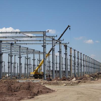 China Workshop China Building Material Steel Prefab Lightweight Steel Structure For Warehouse/Workshop/Cow Shed/Chicken House/Modular H-Beam Constru for sale