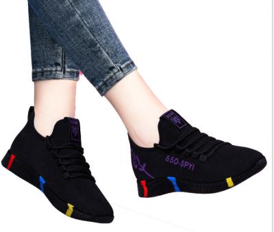 China Factory Wholesale Cheap Woman Lightweight Breathable Custom Sock Shoes Soft -Unique Walking Sports Shoes Female Wedge Sneakers for sale