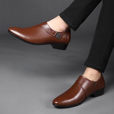 China New Design Breathable Large Size Men's Luxury Wedding Shoes Leather Leather Breathable Business Formal Shoes Retro Stylish Shoes For Men for sale