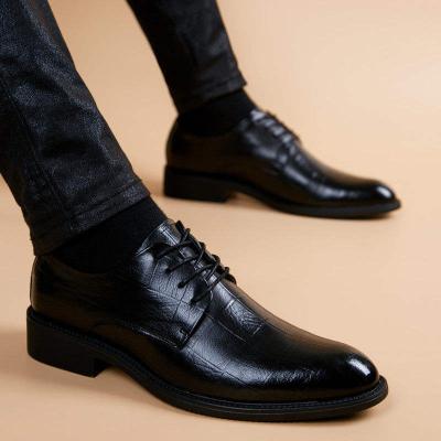 China New PU Leather Business Patent Deodorization Style Breathable Formal Elegant Oxfords Shoes Height Increasing Wedding Shoes For for sale