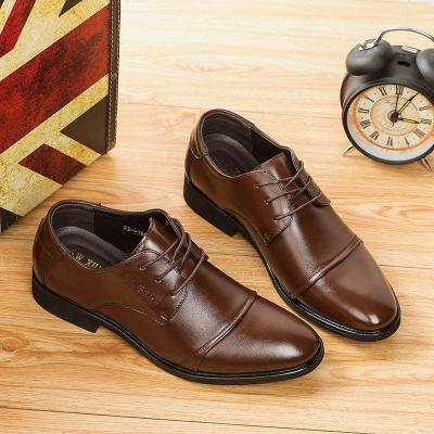 China Factory Wholesale Fashionable Deodorization Men's Business Leather Shoes Plus Size Lace Up Pointed Roe Dress Office Shoes Casual Formal Shoes For Me for sale