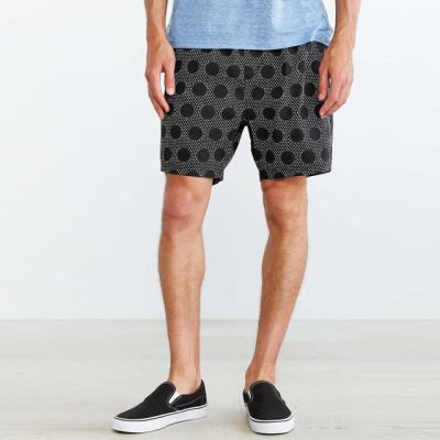 China Fashionable custom made anti-pilling men's swim shorts with polka dot for sale for sale