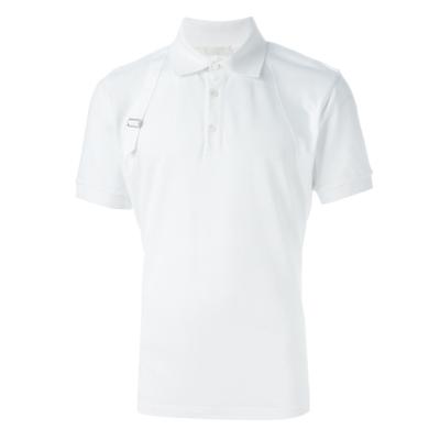 China Custom Mens Harness Brand White Polo Shirt Anti-Shrink for sale