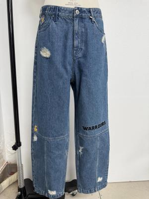 China Originele high precision borduur Denim onderkant voor een uniek opvallend ontwerp Te koop