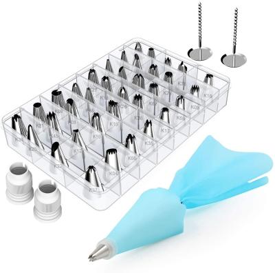 China DUMO 42Pcs Viable Cake Tools Stainless Steel Pipe Spout Silicone Pastry Icing Bag Piping Cake Decorating Supplies Kitchen Accessories for sale