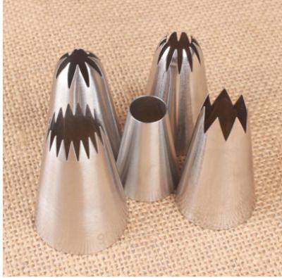 China DUMO Viable 5Pcs Icing Piping Tip Nozzles 304 Stainless Steel Big Size Flower Mouth Set Decorating Cake Cookie Cream Baking Tool for sale