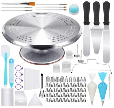 China DUMO Tools Baking Accessories 134Pcs/set Viable Fondant Piping Pastry Turntable Spatula Spout Bag Cake Decorating Consumables Bundle for sale